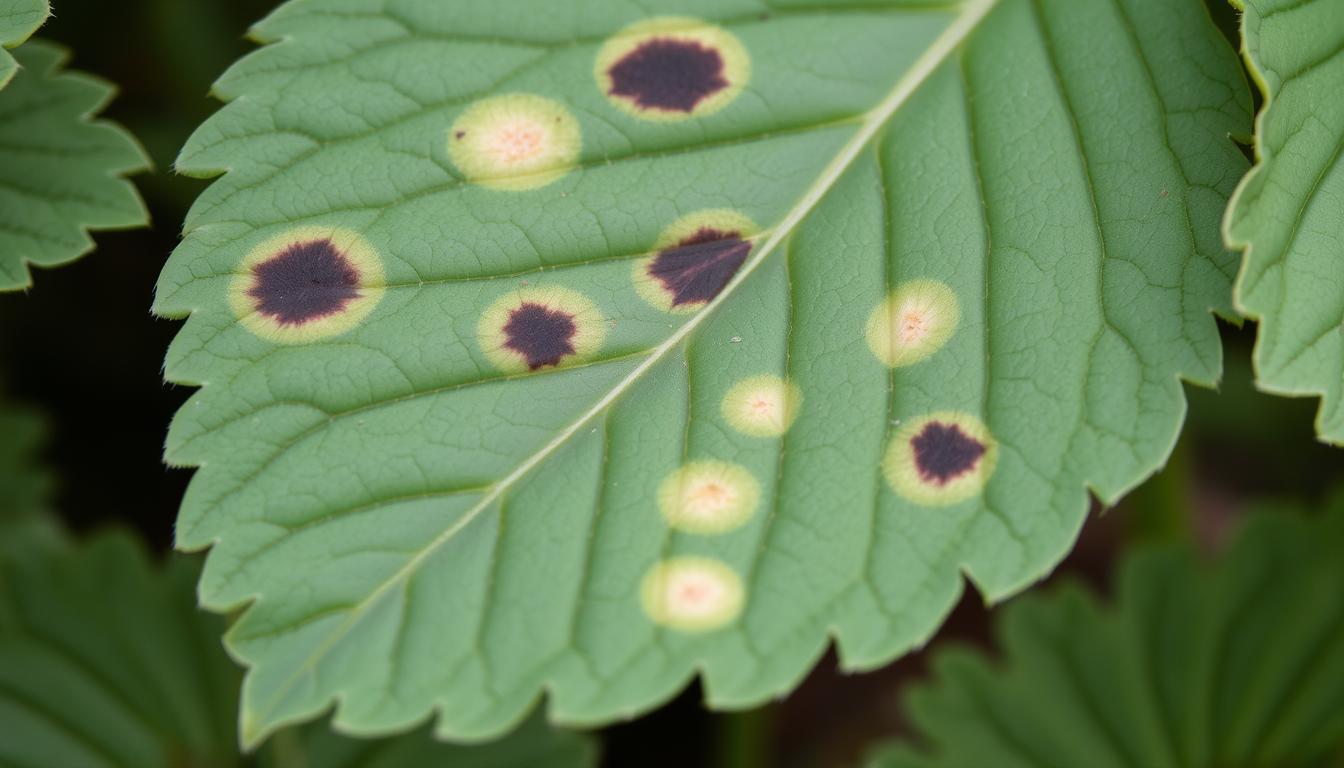 Bakteryjna kanciasta plamistość liści truskawki
